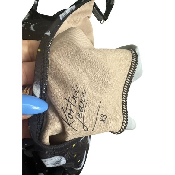 KORTNI JEANE Moon Lunar Phases Print Swim Tankini Top Size XS - Picture 2 of 5